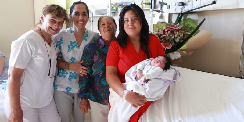 Primer nacimiento en el hospital Schestakow, a las 0.25