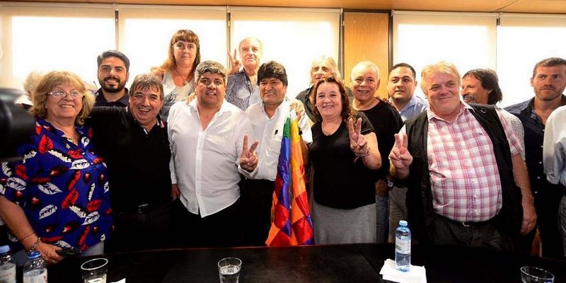 Pablo Moyano se reunió con Evo Morales y le dio «un total apoyo»