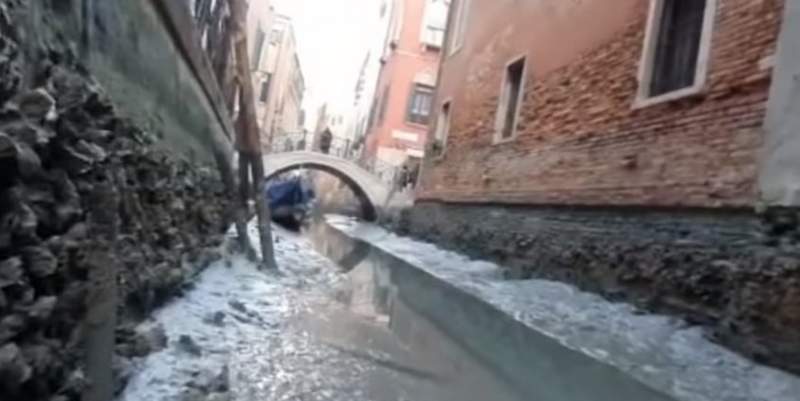 De una inundación dramática a la «sequía»: Venecia, sin agua