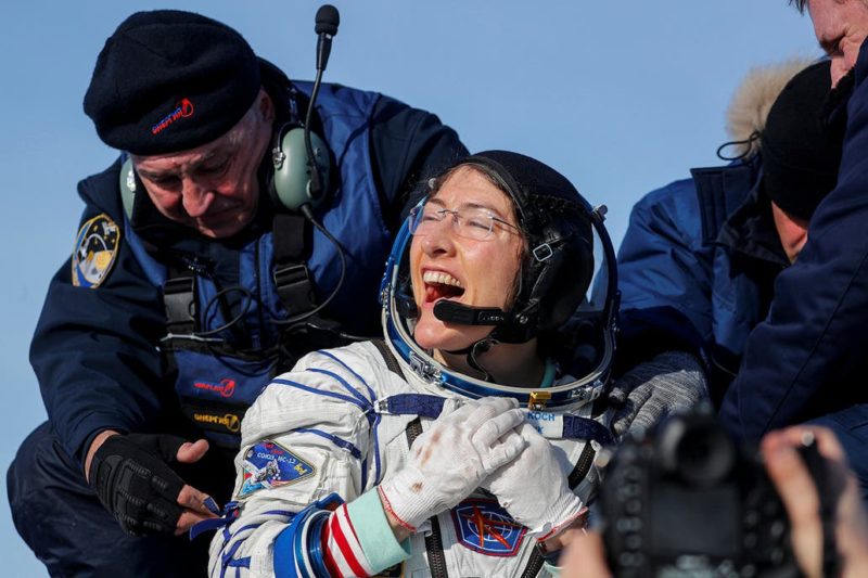 Récord femenino: la astronauta de la NASA Christina Koch regresó a la Tierra tras pasar casi un año en el espacio