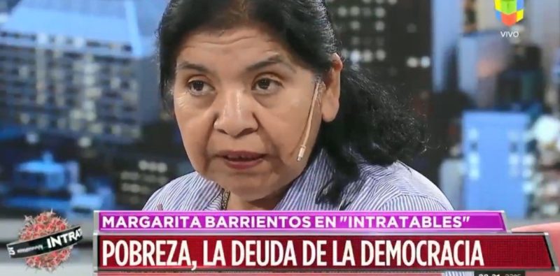 Margarita Barrientos: “Macri me defraudó en muchos sentidos”