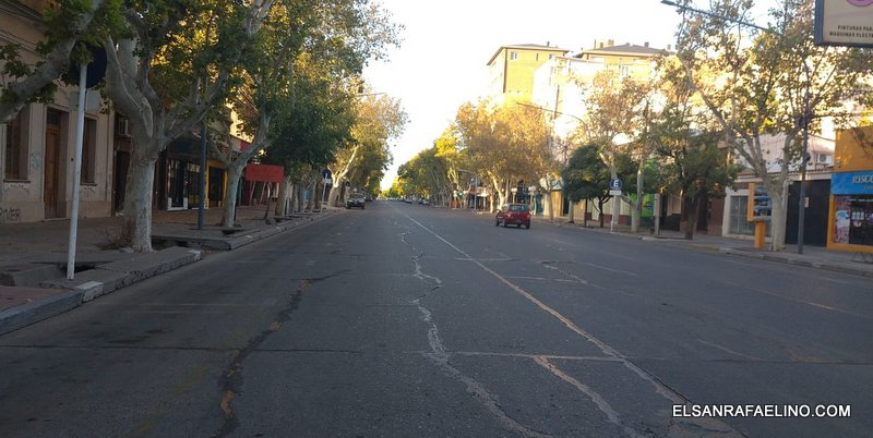 Así esta San Rafael en cuarentena, si estás autorizado a salir, manda la foto de tu barrio
