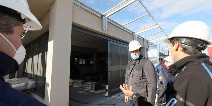 Isgro recorrió las obras finales del Hospital Schestakow de San Rafael