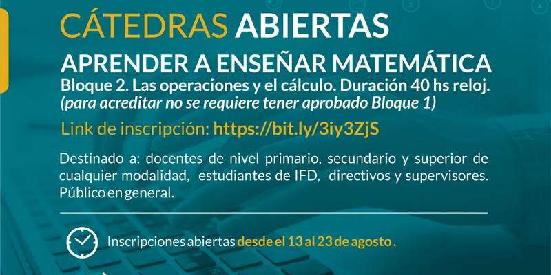 DGE lanza el segundo bloque de Cátedras Abiertas: Aprender a enseñar Matemáticas