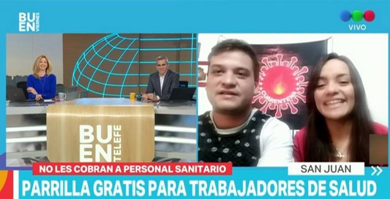 Especial agradecimiento: ofrecen parrillada gratis para el personal de la salud en San Juan