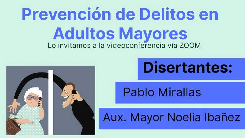 Charla virtual para prevenir de delitos a nuestros adultos mayores