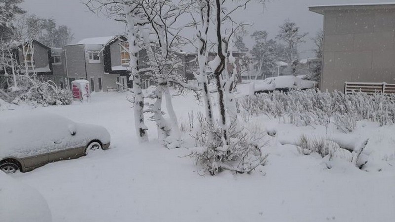 Intensa nevada en Ushuaia a tres días del inicio de la primavera