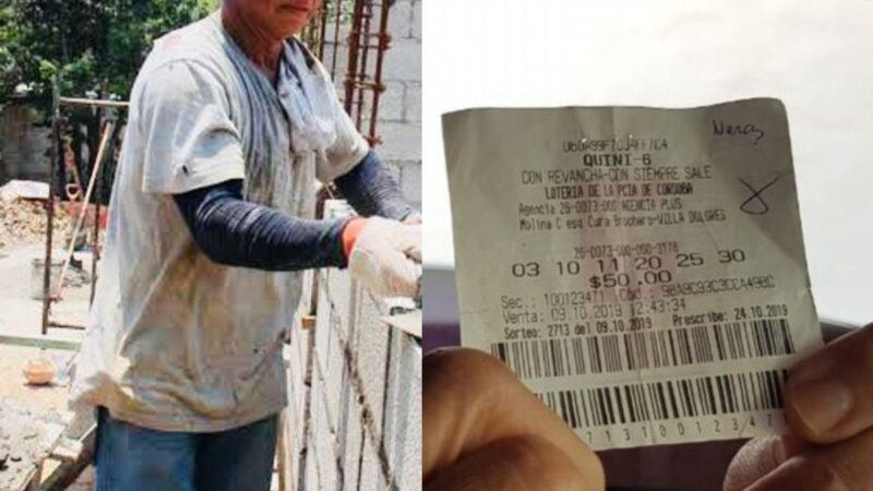 Desesperado y sin trabajo jugó al Quini 6 y ganó 50 millones