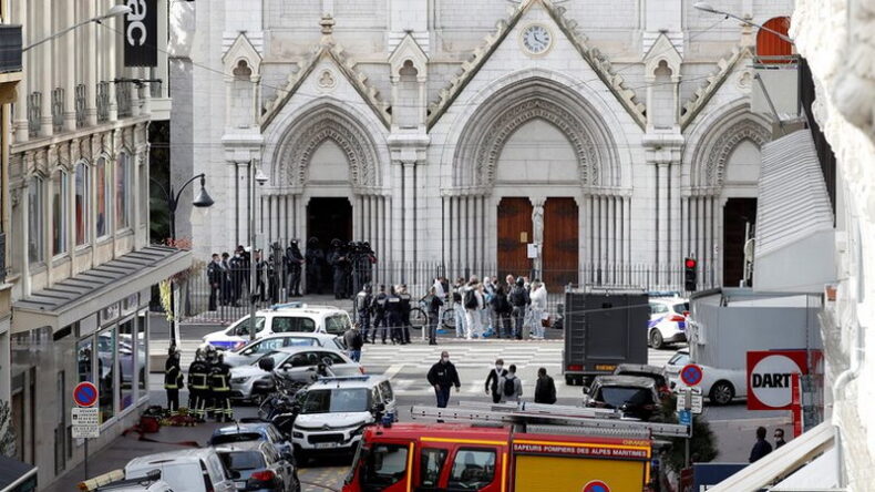 Ataque terrorista en Francia: tres personas fueron decapitadas en la catedral de Niza