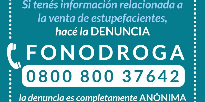 Ayudá a combatir la comercialización de estupefaceintes
