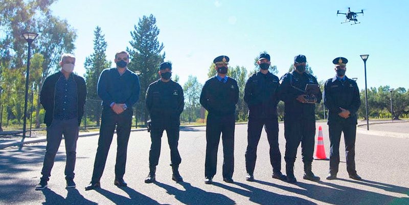 Seguridad realiza operativos en todo el Sur provincial con su segundo dron
