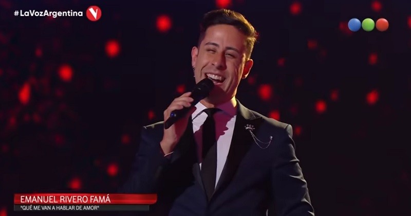 Gran actuación del sanrafaelino Emanuel Rivero Famá en La Voz Argentina