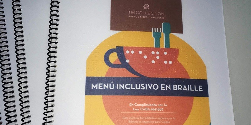 Gastronómicos: es obligatoria la disponibilidad de carta y menú en sistema Braille