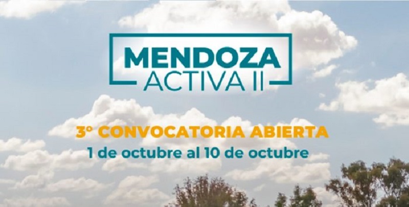 Comenzó la tercera convocatoria para presentar proyectos de inversión en el Mendoza Activa 2