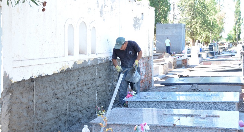 Comenzaron las obras en el cementerio de Cañada Seca
