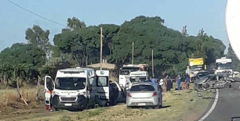 Triple choque en ruta 143, pudo haber sido una nueva tragedia