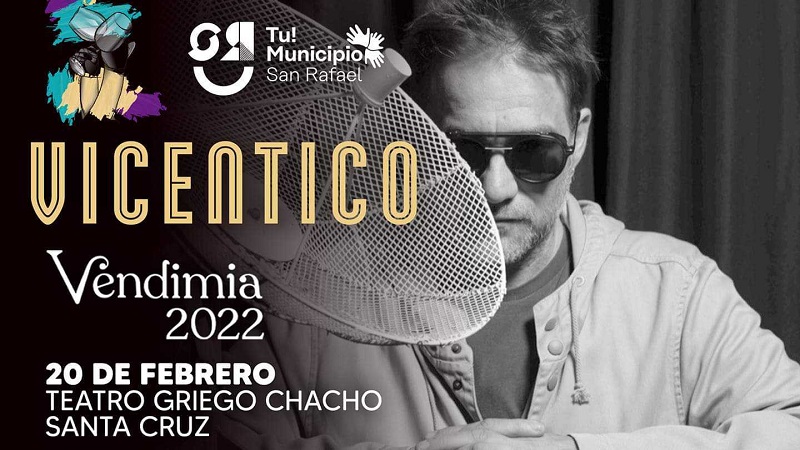 Vicentico cerrará la Fiesta de la Vendimia departamental