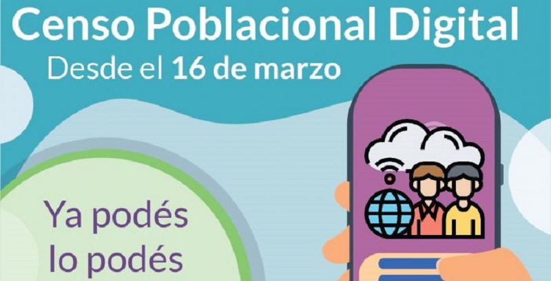 Desde el miércoles 16 de marzo los mendocinos podrán completar el Censo Nacional de forma digital
