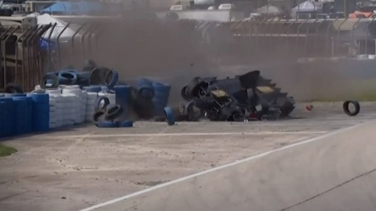 Escalofriante «palo» de Pechito López en las 1.000 Millas de Sebring