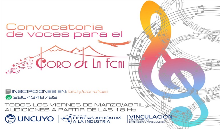 Convocan a audiciones para el Coro institucional de la FCAI