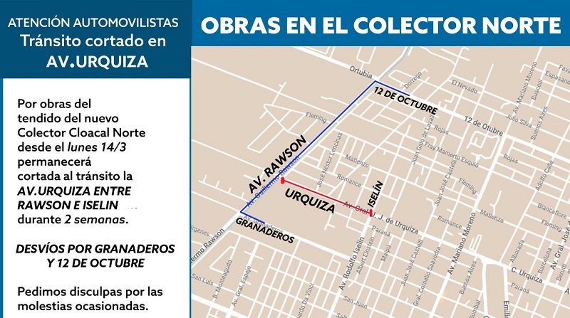 Corte en Avenida Urquiza y habilitación por Granaderos