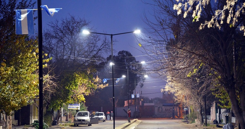 Más luces LED en Rawson y Cuadro Nacional