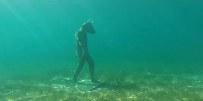 Encontraron una imponente figura en el fondo de un lago en Neuquén