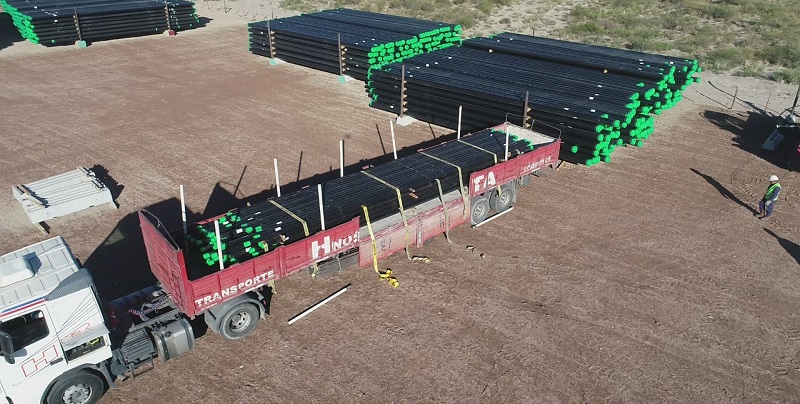Llegaron todos los caños con los que se construirá el Gasoducto. Se acerca el inicio de obra