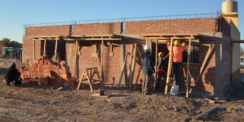 Avanza la construcción del edificio propio para el Jardín de La Pichana
