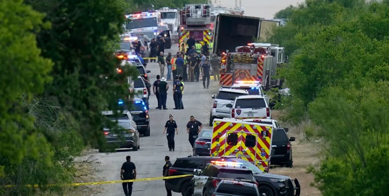 Horror en Texas, al menos 46 personas fueron encontradas muertas en un camión