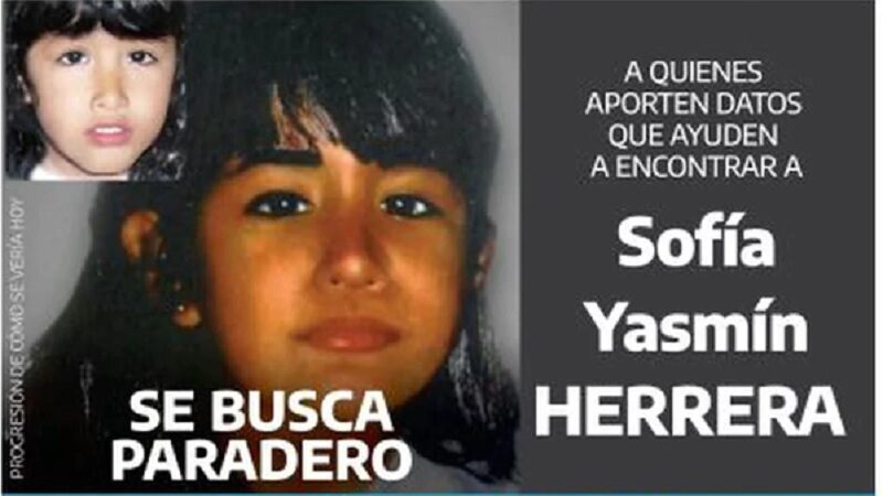 Aumentaron a $5 millones la recompensa para quienes aporten datos sobre el paradero de Sofía Herrera