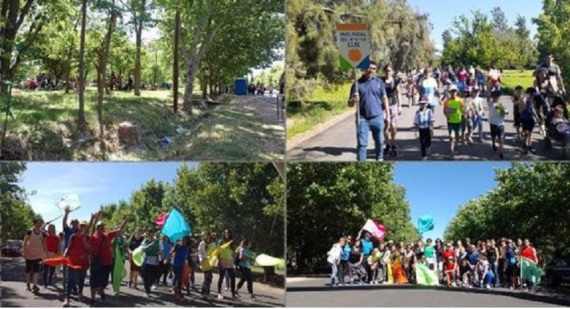 Más de 400 niños de Nivel Inicial y de jardines maternales de San Rafael caminaron en Parque Norte