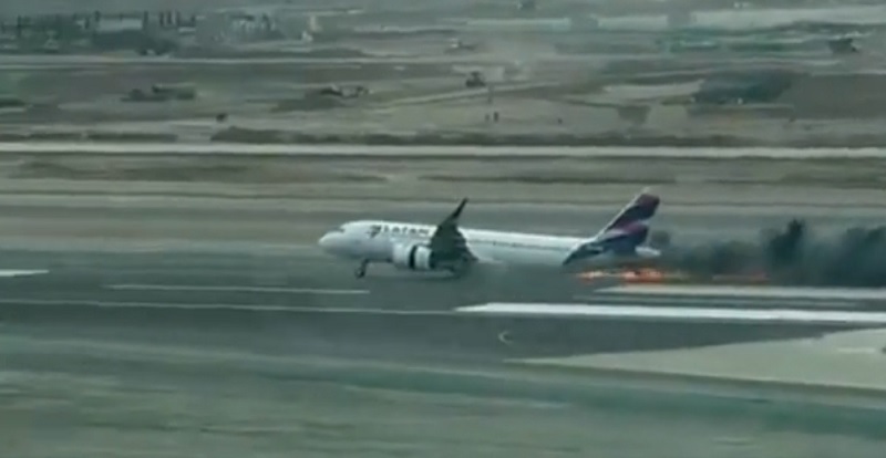 Avión de Latam sufrió grave colisión en el aeropuerto Jorge Chávez