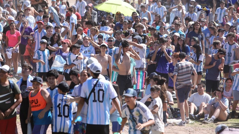 Argentina a la final: las postales del Parque de los Jóvenes