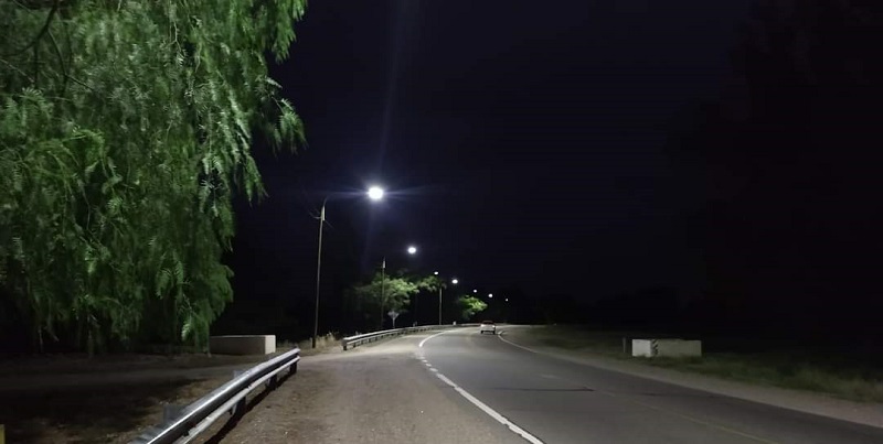 Más luces LED en ruta 143 y en la curva de La Guevarina