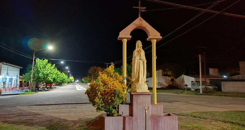 Así se ve Villa Atuel con sus nuevas luces LED