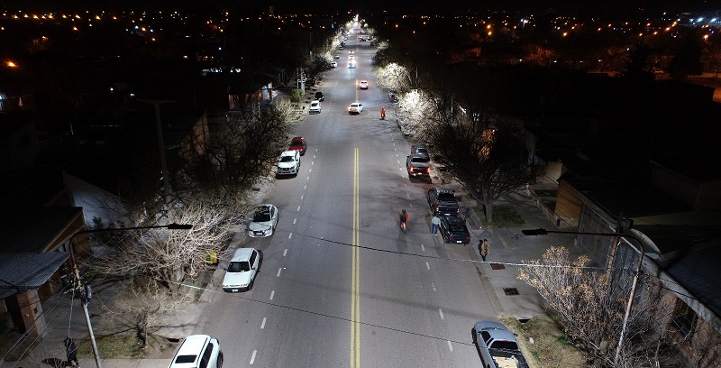 Así quedó la Avenida 9 de Julio con un 100% de eluminación LED