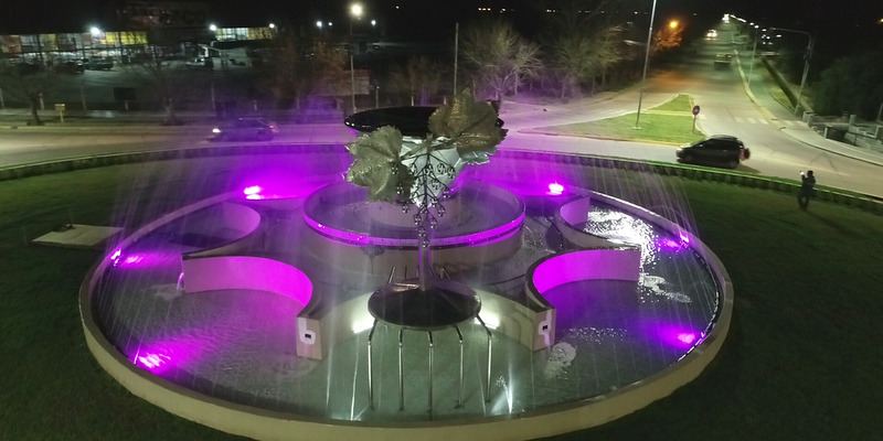 Ya funcionan la nueva fuente y las luces LED de la Rotonda de la Copa