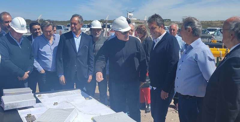 Sergio Massa vivitó el nuevo gasoducto de San Rafael