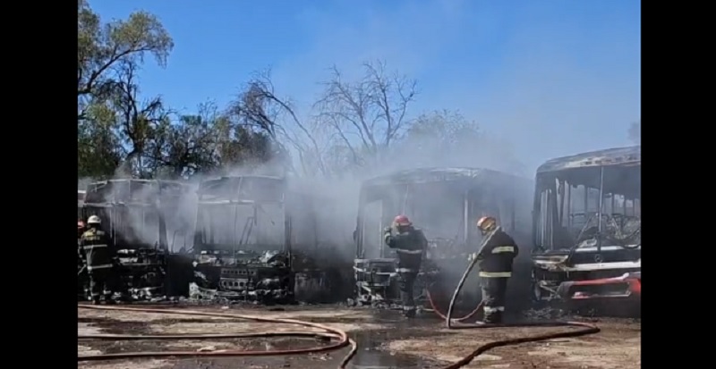 Se incendiaron 6 colectivos de la Empresa Iselín