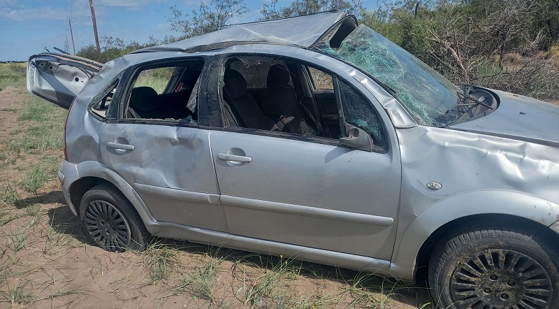 Cuatro turistas heridos luego de volcar en ruta 188