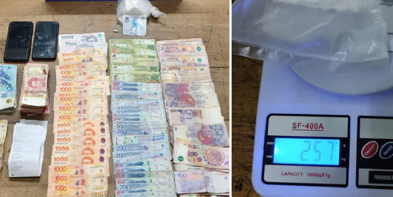 Una mujer cayó con un trozo de cocaína a bordo de un colectivo en San Rafael