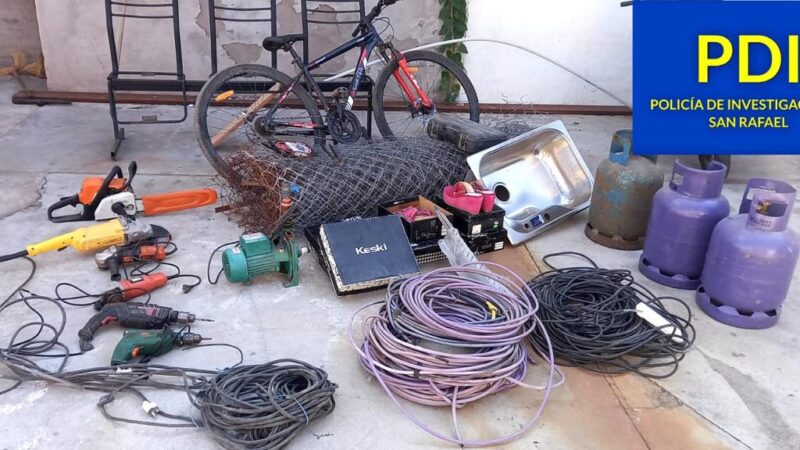 Peligroso delincuente detenido en allanamiento, con varios elementos robados y droga
