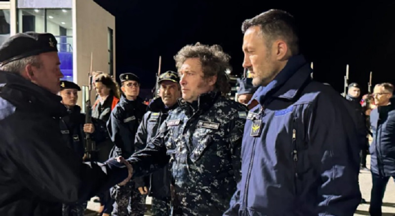 Javier Milei vestido como un soldado más: “Queremos reforzar nuestra alianza estratégica con EEUU”
