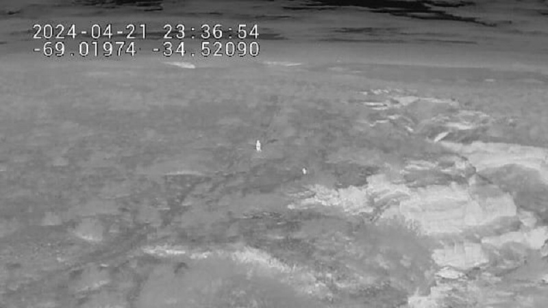 Rescate de un hombre y su perro con un dron en las inmediaciones de Agua del Toro