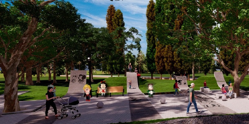El Municipoio proyecta un espacio de homenaje a Quino en el Parque Yrigoyen