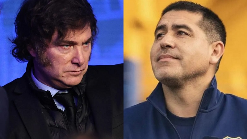 El dardo de Milei contra Riquelme por la derrota de Boca ante River