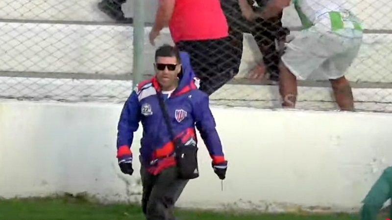 Escándalo en la Fortaleza de Cemento, batalla campal al final del partido