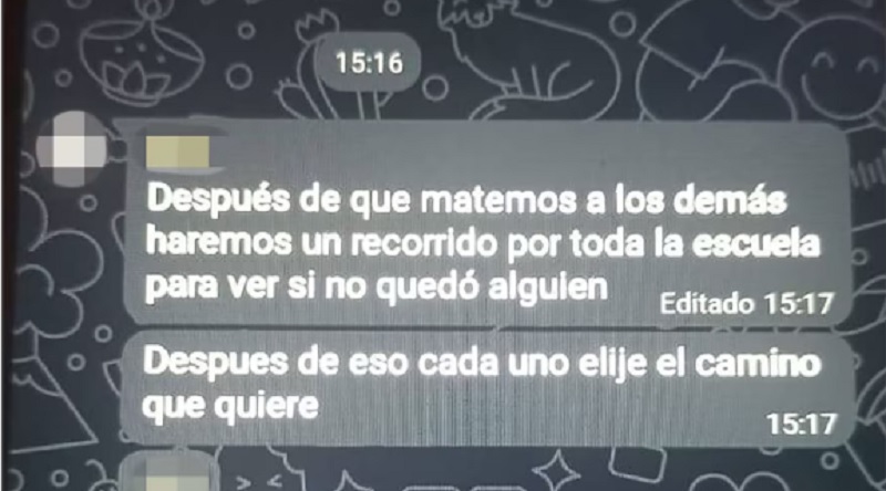 Alumnos de una escuela de Escobar planificaban una masacre: “Persona que ven, le disparan”