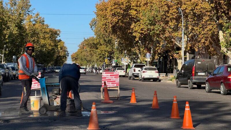 Precaución: reparación de hormigón en el microcentro
